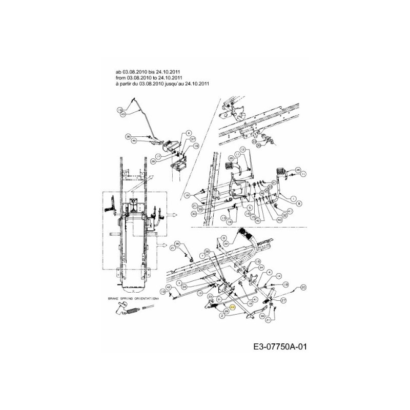 ASTA FRENO 747-05439A ORIGINALE MTD