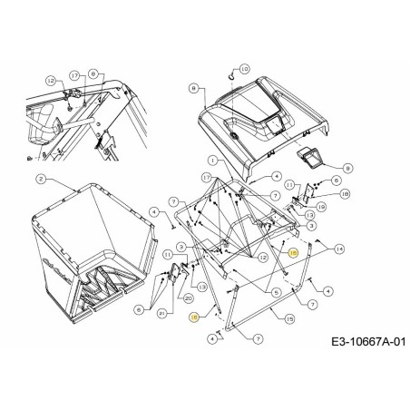 BOLSA PARA CÉSPED CON BARRA TRANSVERSAL DE TUBO 749-05644637 ORIGINAL MTD | Newgardenstore.eu