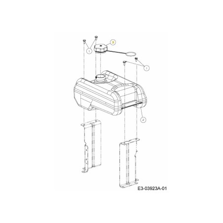 RÉSERVOIR DE CARBURANT ENSEMBLE 751-10514 ORIGINAL MTD | Newgardenstore.eu