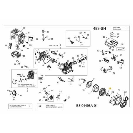 POLEA DE ARRANQUE 751-11314 ORIGINAL MTD | Newgardenstore.eu