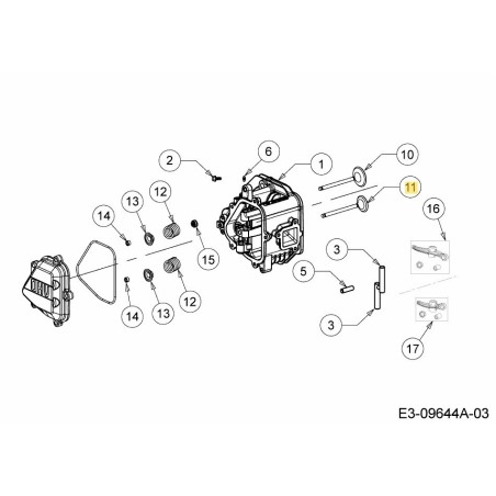 VÁLVULA DE ESCAPE 751-14909 ORIGINAL MTD | Newgardenstore.eu