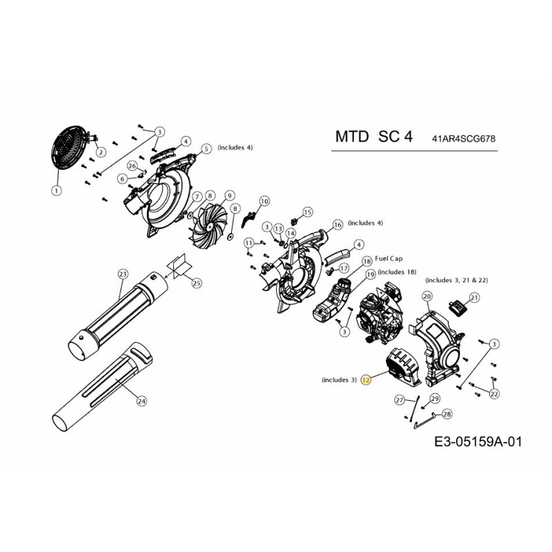 COPERTURA MARMITTA 753-05931 ORIGINALE MTD