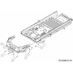 Anhängerkupplungshalterung 703-07543D-S Original MTD | Newgardenstore.eu