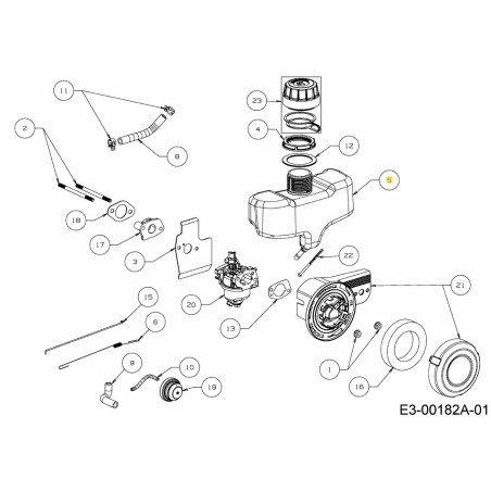 SERBATOIO DEL CARBURANTE 731-10291 ORIGINALE MTD | Newgardenstore.eu