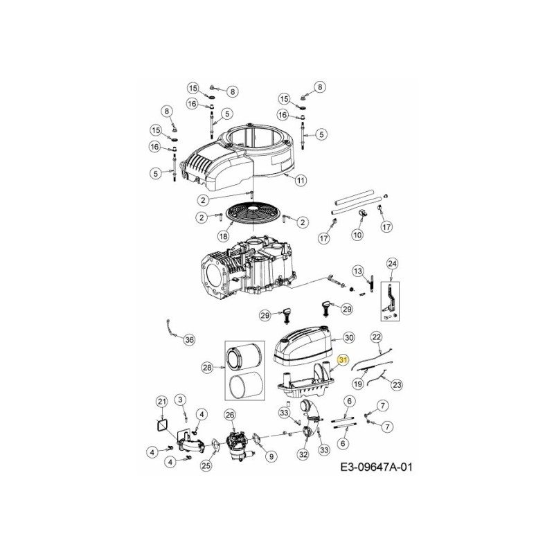 Luftfilterkasten 731-10880 Original MTD
