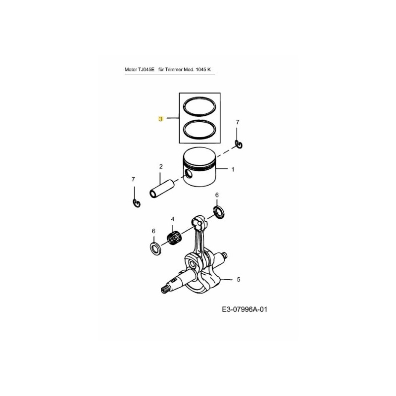 RING-SET-PISTON KM-017555 ORIGINAL MTD