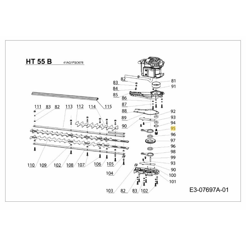 Arbre de sélection de vitesse SG-2072706 d'origine MTD Arbre de sélection de vitesse SG-2072706 d'origine MTD