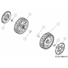 WHEEL 7X2 634-04642 ORIGINAL MTD | Newgardenstore.eu