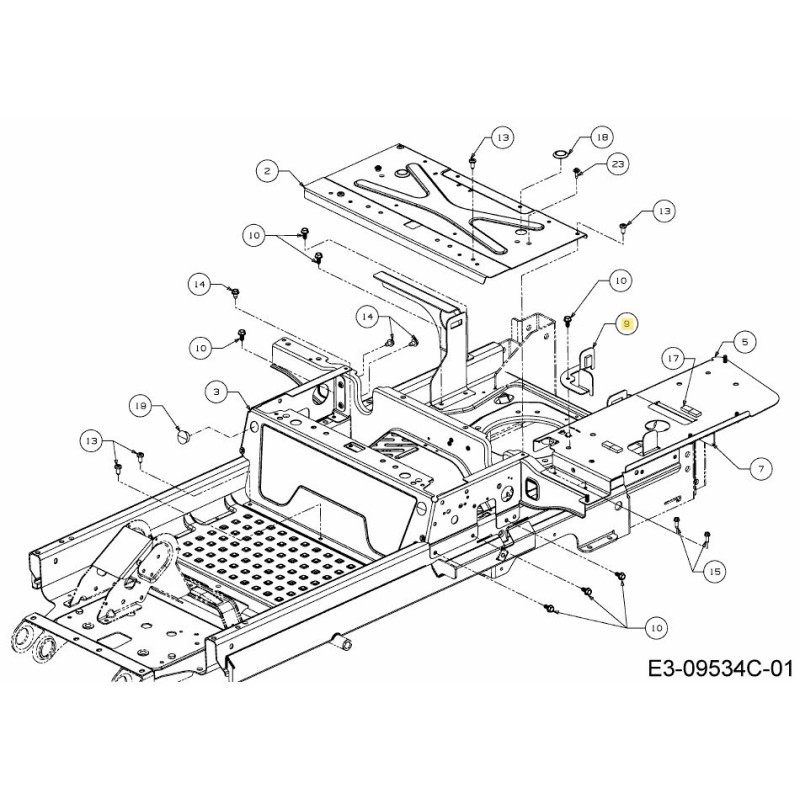 SUPPORT DE TIGE DE PIVOT 703-10388A-S ORIGINAL MTD