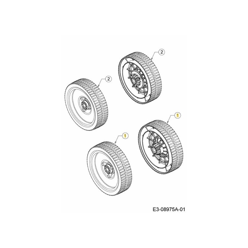 WHL COMPL 200MM RWD BAR SLV 734-04198 ORIGINALE MTD