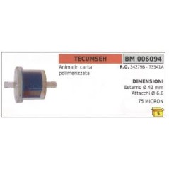 Carburettor filter polymerised paper core TECUMSEH chainsaw 34279B