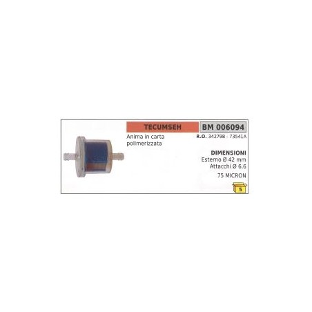 Filtro carburador núcleo papel polimerizado TECUMSEH motosierra 34279B | Newgardenstore.eu