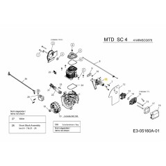 ISOLATORE CARBURATORE 753-05904 ORIGINALE MTD