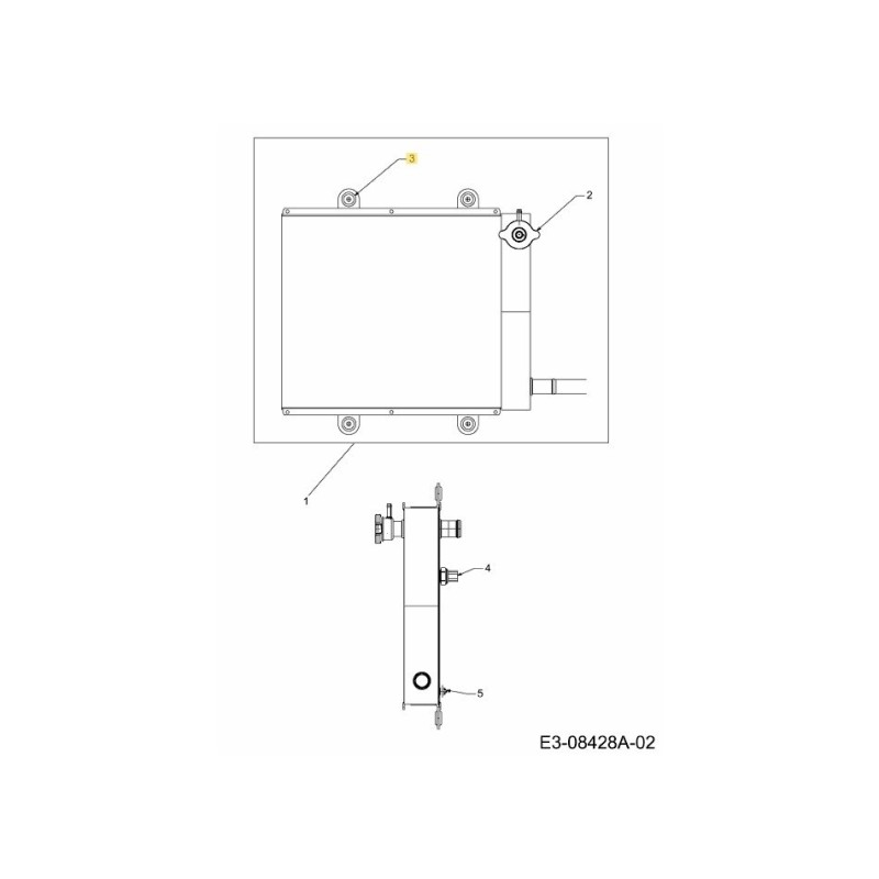 PASSACAVO PER SUPPORTO RADIATORE 759-04132 ORIGINALE MTD