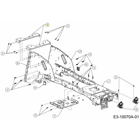 BRKT FRM SEAT 783-09284637 ORIGINALE MTD | Newgardenstore.eu
