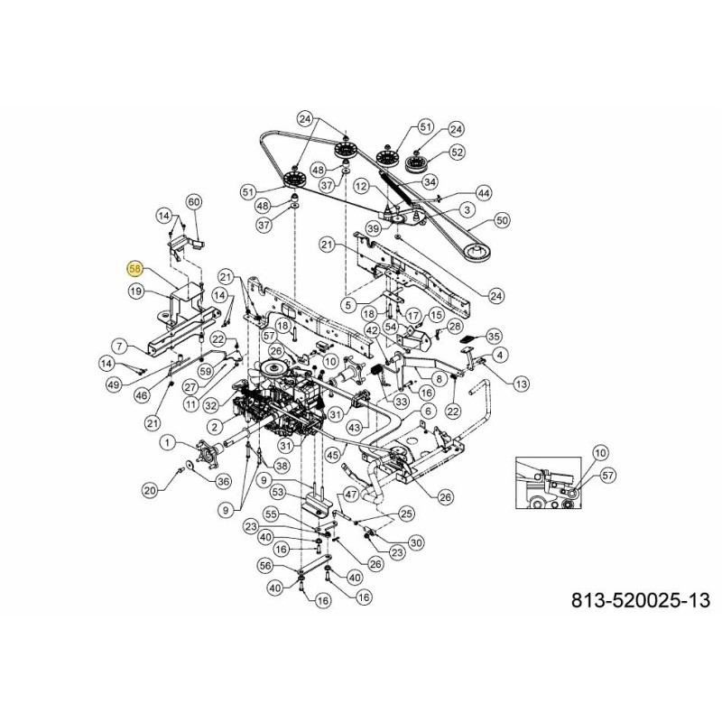 CINGHIA DI FERMO PER MONTAGGIO STAFFA 783-09449637 ORIGINALE MTD