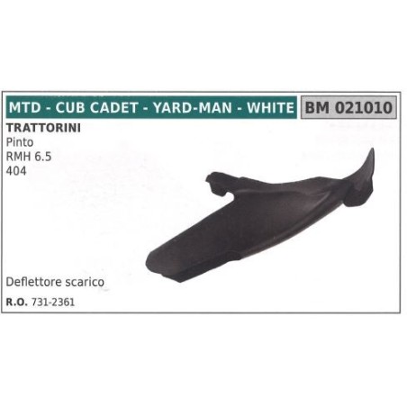 MTD tracteur de pelouse tondeuse pinto déflecteur d'éjection 021010 | Newgardenstore.eu