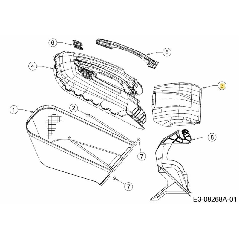 Aleta trasera 731-09447 ORIGINAL MTD
