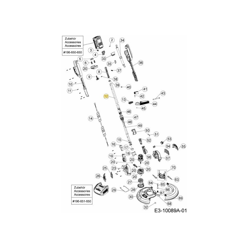 TUBO DE ALUMINIO SUPERIOR 749-05725 ORIGINAL MTD