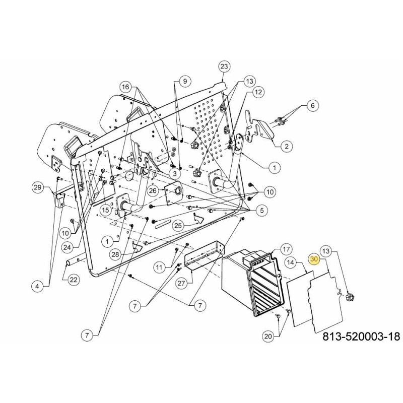 COVER BATTERY NX15 783-09648A-S ORIGINAL MTD