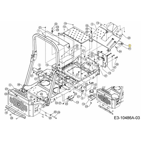 BRACKET STOP PEDAL 703-08857637 ORIGINAL MTD | Newgardenstore.eu