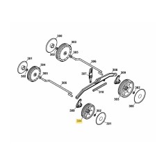 Wheel 150 mm dia. 4907500 ORIGINAL MTD | Newgardenstore.eu