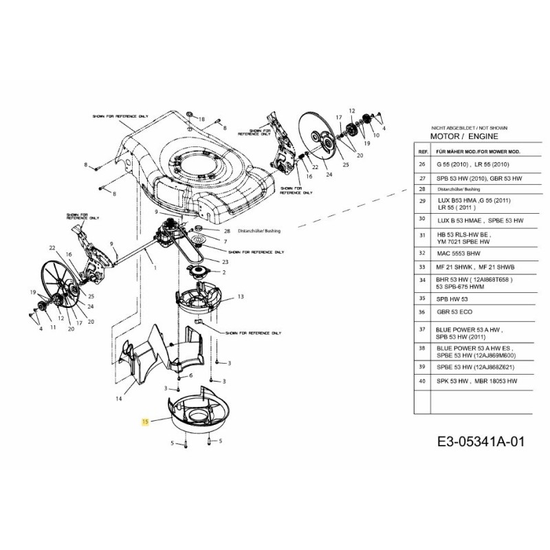 BAGUE DE DÉFLECTEUR : 800 et 19" 731-06284 ORIGINAL MTD