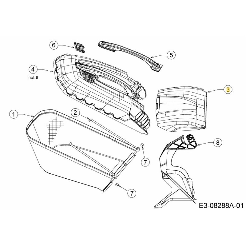 Lembo posteriore 731-09446 ORIGINALE MTD Lembo posteriore 731-09446 ORIGINALE MTD