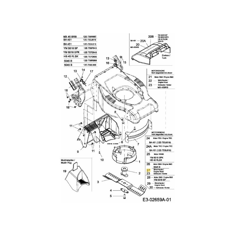 ENGINE COVER B&amp-S XRQ METALLIC 751B790846 ORIGINAL MTD