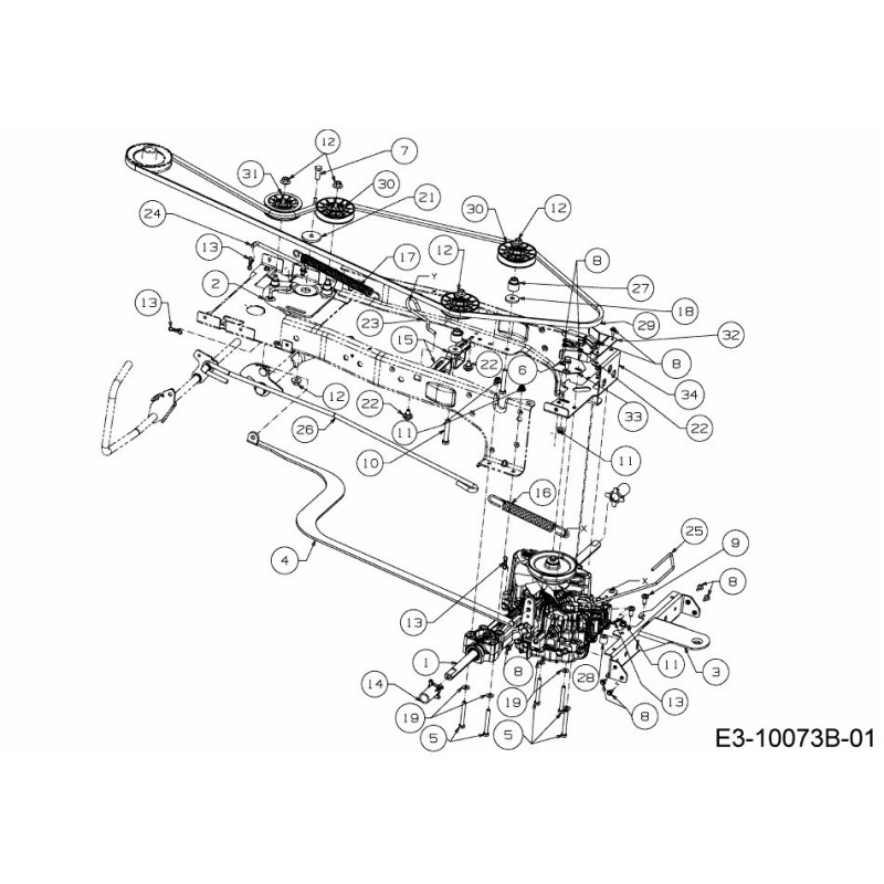 COURROIE DE TRANSMISSION 783-09454637 D'ORIGINE MTD