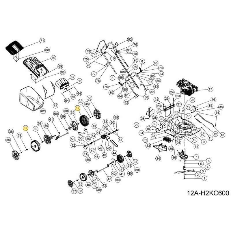 WHEEL ASSY. OF 11" 092.70.042 ORIGINAL MTD WHEEL ASSY. OF 11" 092.70.042 ORIGINAL MTD