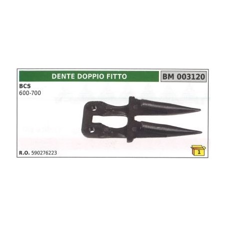 Dent double dense pour tracteur agricole BCS 600 700 | Newgardenstore.eu