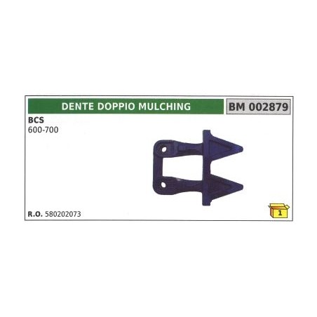 Dent double mulching pour tracteur agricole BCS 600 700 | Newgardenstore.eu