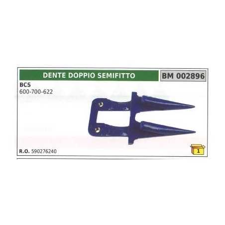 Dent double semi-fine pour tracteur agricole BCS 600 700 622 | Newgardenstore.eu