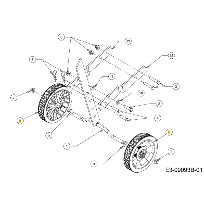 WHEEL 7" 734-06165 ORIGINAL MTD WHEEL 7" 734-06165 ORIGINAL MTD