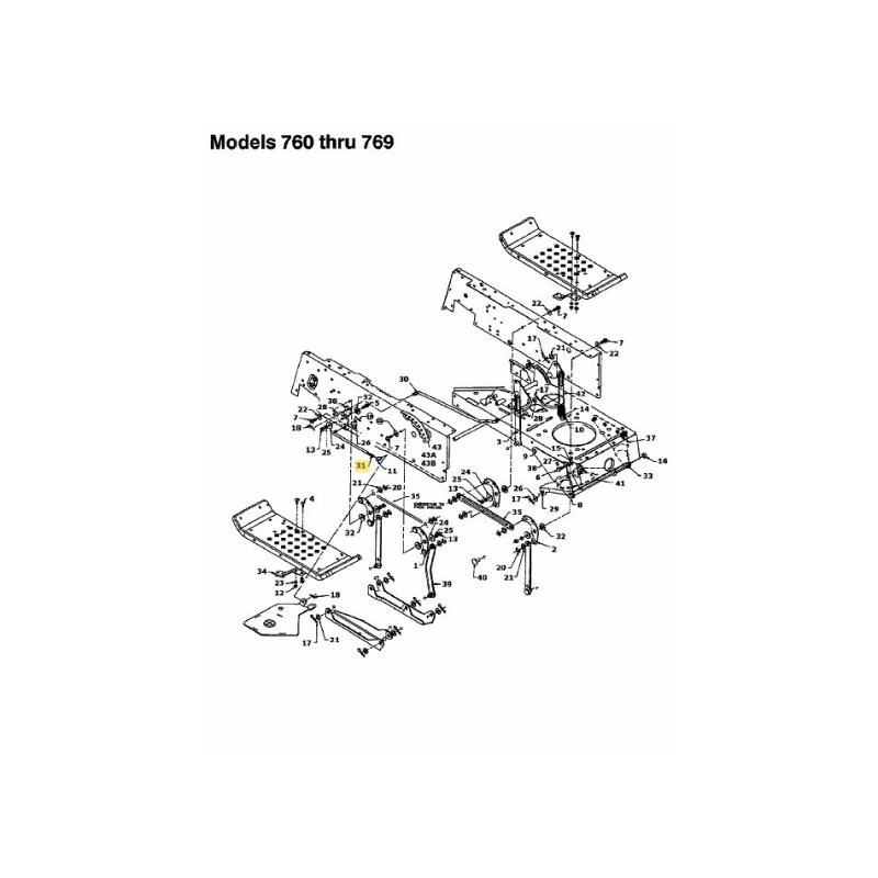 TIGE DE LEVAGE 747-0610 ORIGINALE MTD TIGE DE LEVAGE 747-0610 ORIGINALE MTD