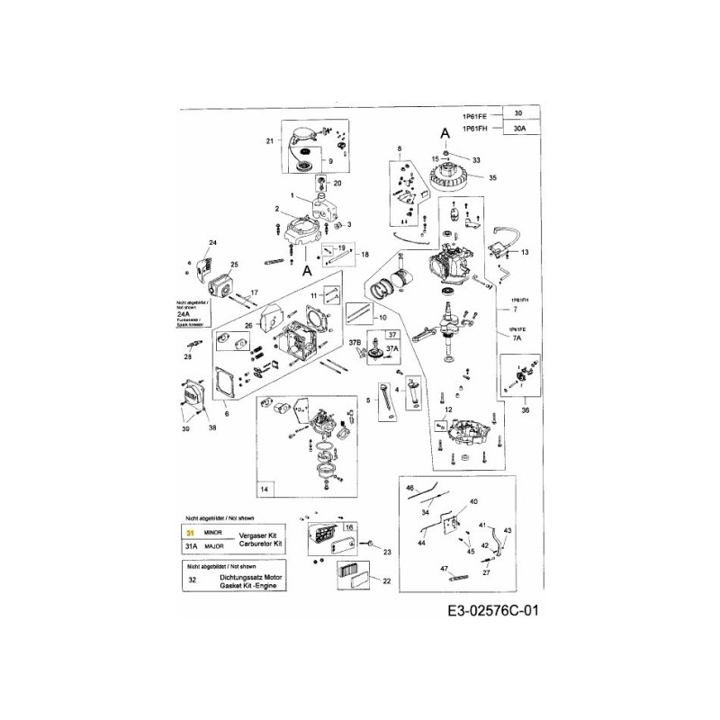 Vergaser-Reparatursatz Minor 751-10322 Original MTD Vergaser-Reparatursatz Minor 751-10322 Original MTD