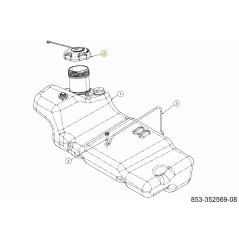RÉSERVOIR DE CARBURANT ENSEMBLE 751-19388 ORIGINAL MTD | Newgardenstore.eu