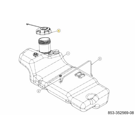 RÉSERVOIR DE CARBURANT ENSEMBLE 751-19388 ORIGINAL MTD | Newgardenstore.eu