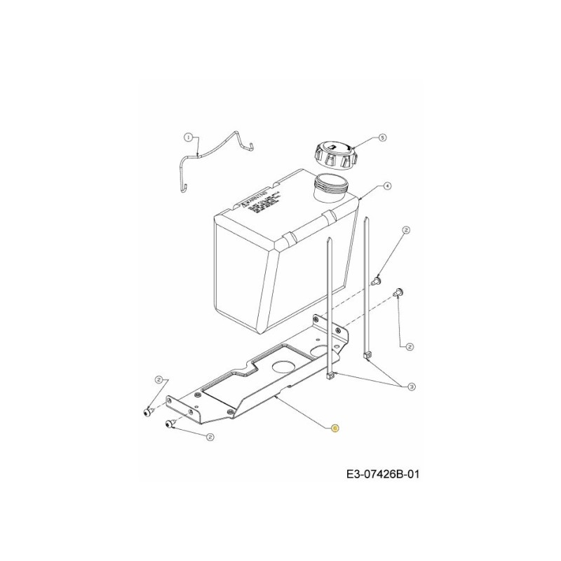 BRKT SUPT SERBATOIO CARBURANTE 783-07083A-S ORIGINALE MTD