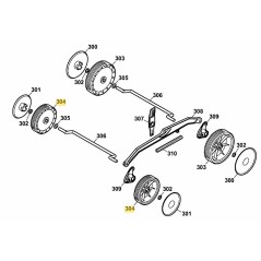 Wheel D150 4905501 ORIGINAL MTD | Newgardenstore.eu