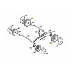 Wheel 170 mm dia. 4907501 ORIGINAL MTD | Newgardenstore.eu