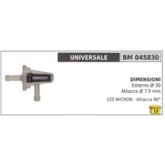 Filtro carburatore UNIVERSALE diametro esterno 30mm altezza 7,9mm attacco 90 | Newgardenstore.eu