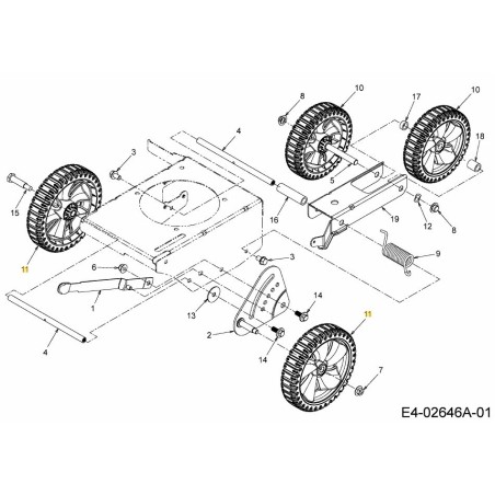 WHEEL 8 X 1.8 734-04563 ORIGINAL MTD | Newgardenstore.eu
