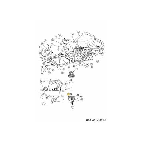 AJUSTE DE ALTURA DE LA PLATAFORMA DE VARILLA 747-07510A ORIGINAL MTD | Newgardenstore.eu