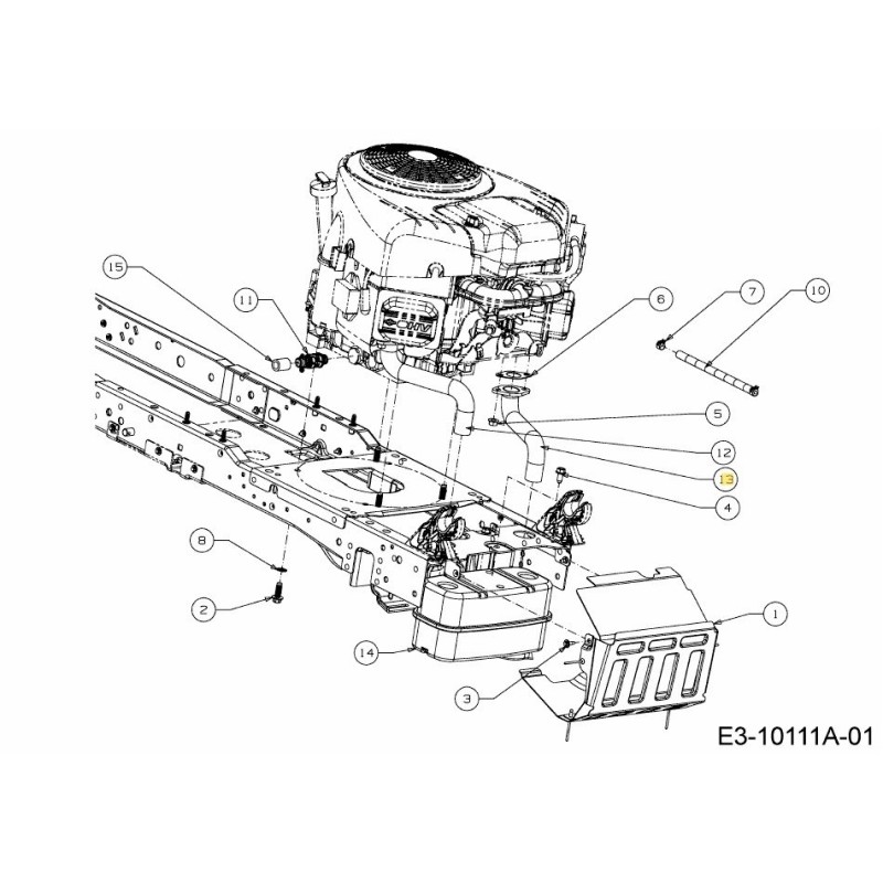 TUBO: ESCAPE: IZQUIERDO: B&amp-S TWIN 751-14476 ORIGINAL MTD