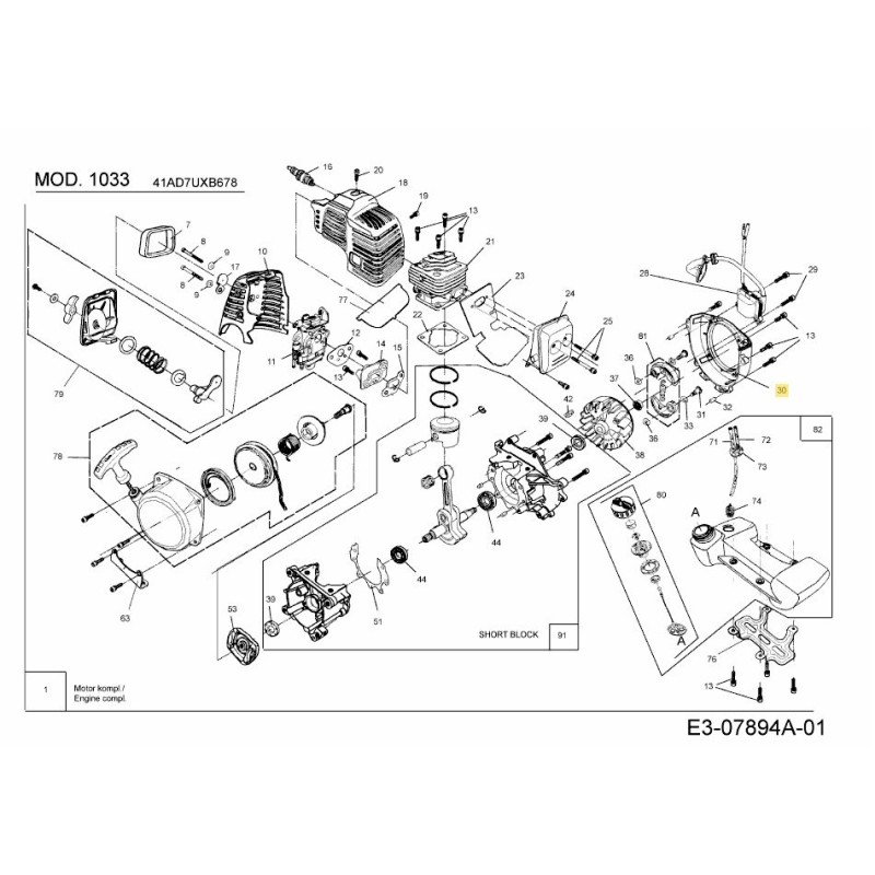 MOTORE SHROUD 092.63.057 ORIGINALE MTD