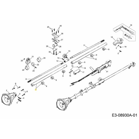 ALLOGGIAMENTO DELL'ALBERO SUPERIORE 092.63.502 ORIGINALE MTD | Newgardenstore.eu