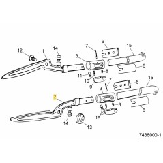 UPPER BLADE RP-2 7423020 ORIGINAL MTD | Newgardenstore.eu