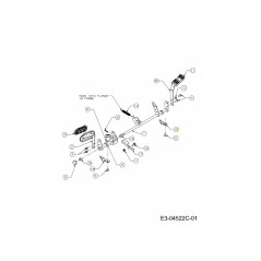 BRKT:SUPT:SANGLE DE PEDALE 5/8 783-05940 ORIGINAL MTD | Newgardenstore.eu